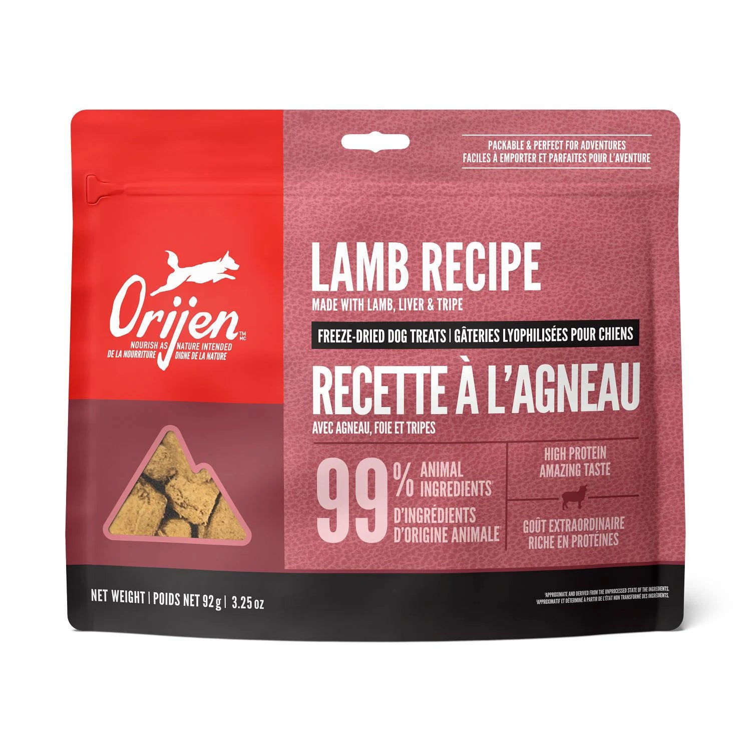 ORIJEN Dog - Lamb Freeze-Dried Treats 92g