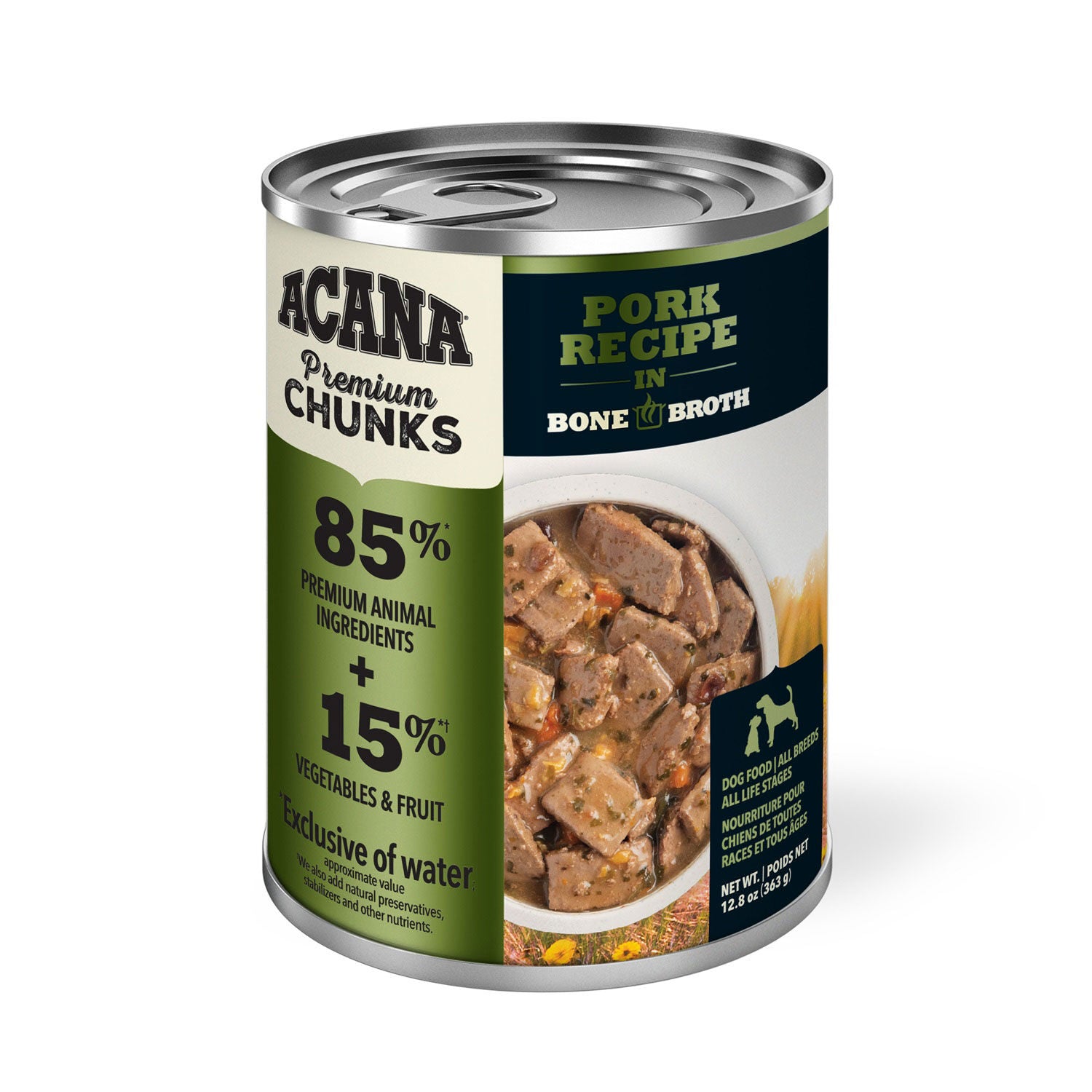 ACANA Dog - Chunks - Pork Recipe in Bone Broth 363g
