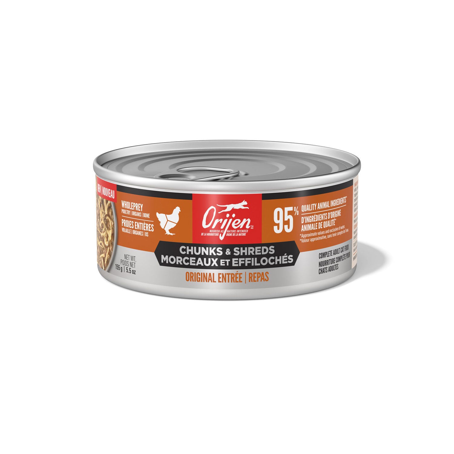 ORIJEN Cat - Chunks & Shreds - Original Entree 155g