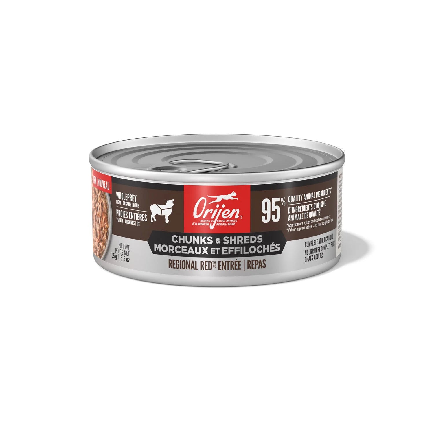 ORIJEN Cat - Chunks & Shreds - Regional Red Entree 155g