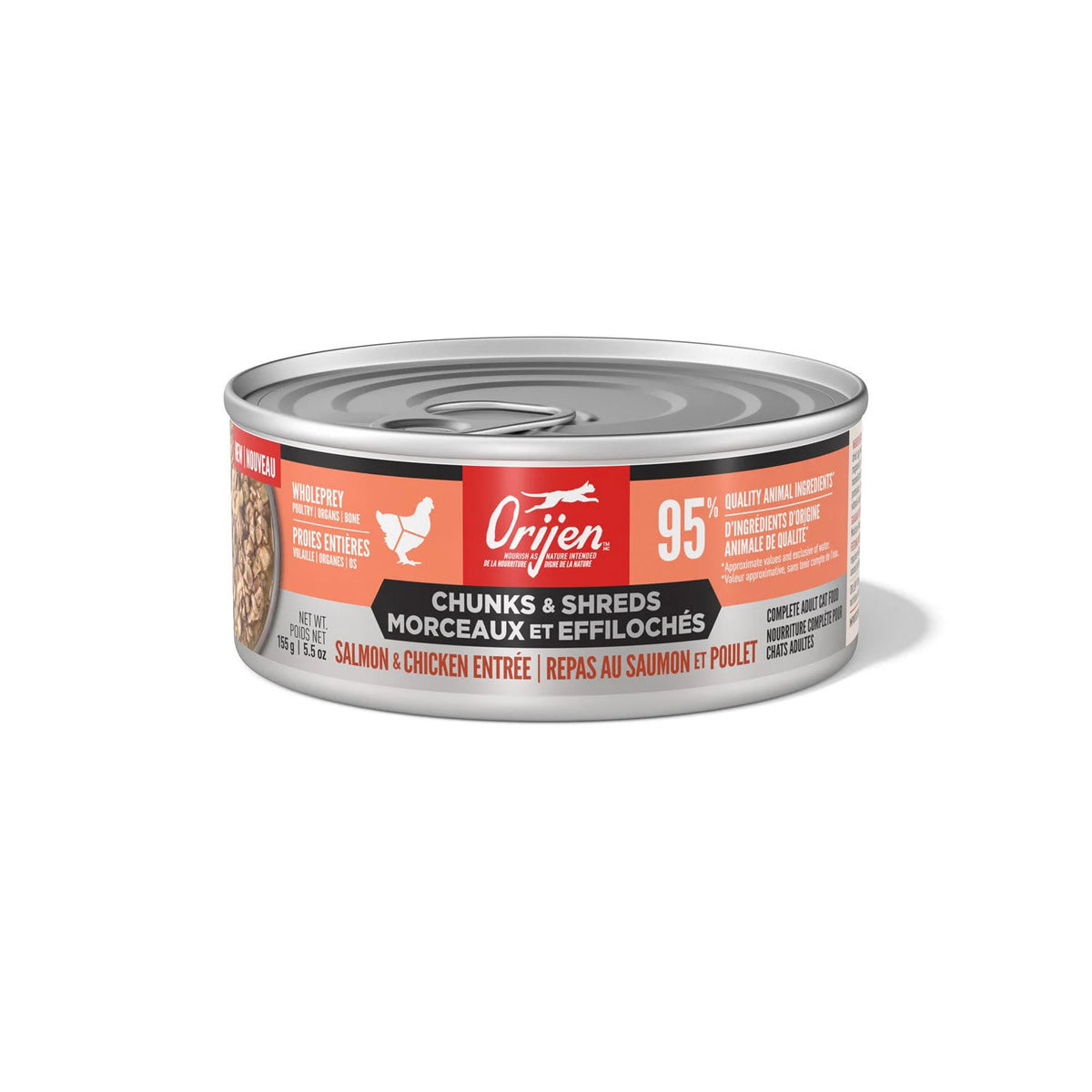 ORIJEN Cat - Chunks & Shreds - Salmon and Chicken Entree 155g