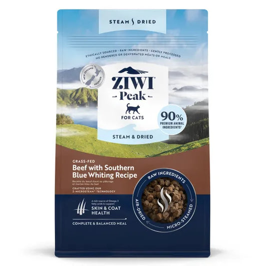 ZIWI Peak Steam Dried Beef with S Blue Whiting Cat 800g
