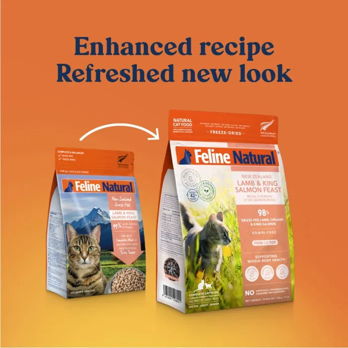Feline Natural Freeze-Dried Cat Food - Lamb & Salmon Feast 320 g