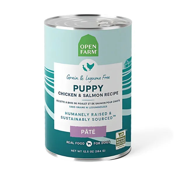 Open Farm Puppy Chicken & Salmon Recipe Pates Wet Dog Food 12.5oz