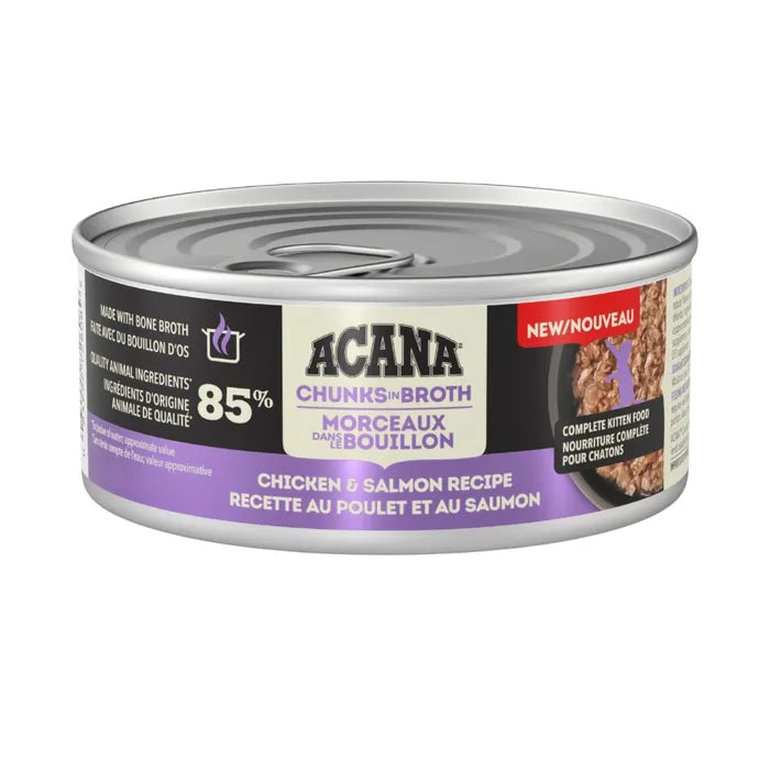 ACANA Cat - Chunks in Broth - Chicken & Salmon Recipe for Kittens 155g