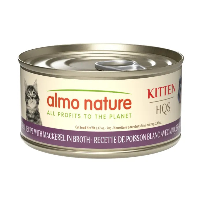 Almo Nature Hqs Natural Kitten - Whitefish With Mackerel In Broth 70g