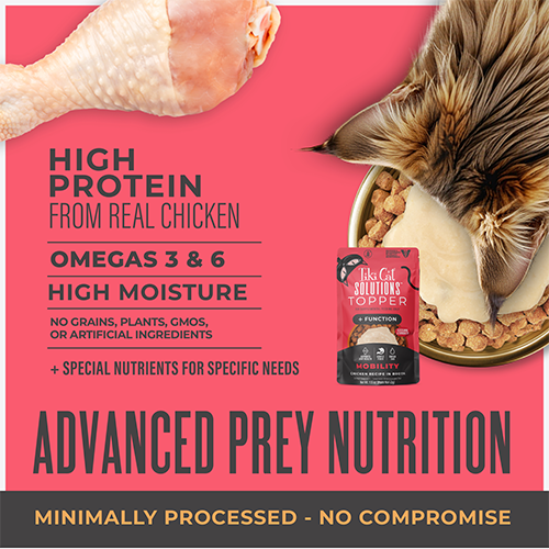 Tiki Cat Solutions Mobility Chicken Recipe in Broth Wet Cat Food Topper 1.5oz
