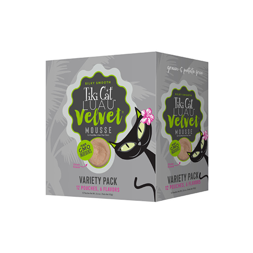 Tiki Cat Luau Velvet Variety Pack Wet Cat Food 12 x 2.8 oz