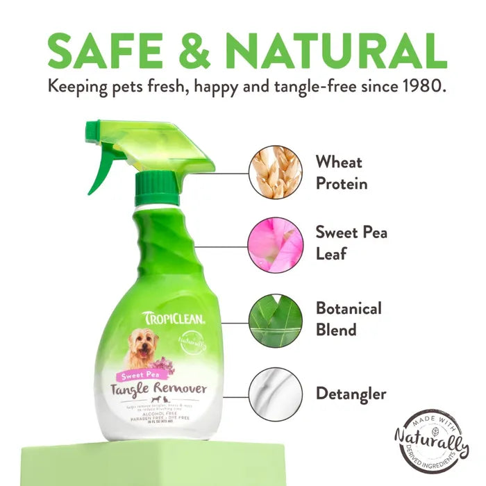 Tropiclean Detangling spray sweet pea 16 oz