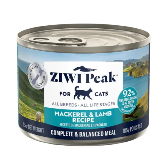 ZIWI Mackerel & Lamb Wet Cat Food 185g