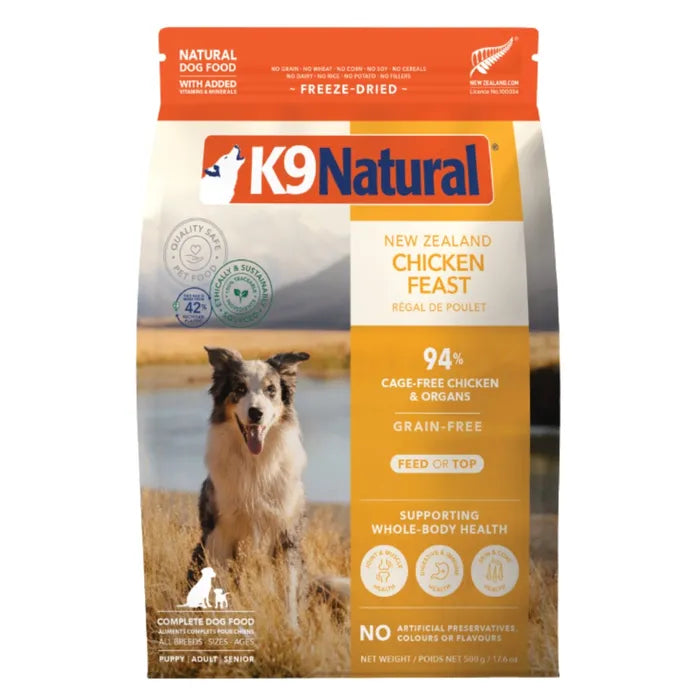 K9 Natural Freeze-Dried Dog Food - Chicken Feast 500 g