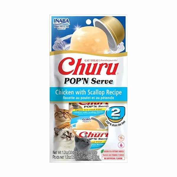 Inaba CAT Churu POP'N SERVE (Chicken with Scallop)