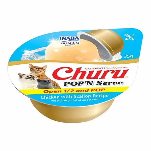 Inaba CAT Churu POP'N SERVE (Chicken with Scallop)
