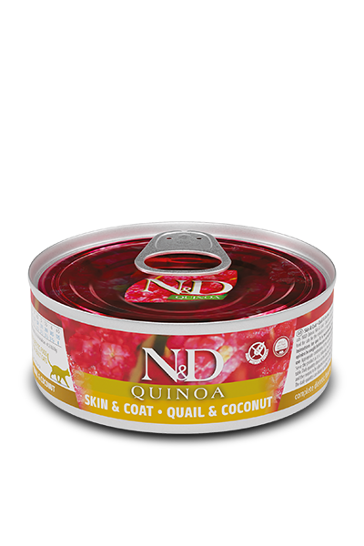 Farmina N&D Quinoa Functional Feline Wet Food - Skin & Coat Quail 80 g
