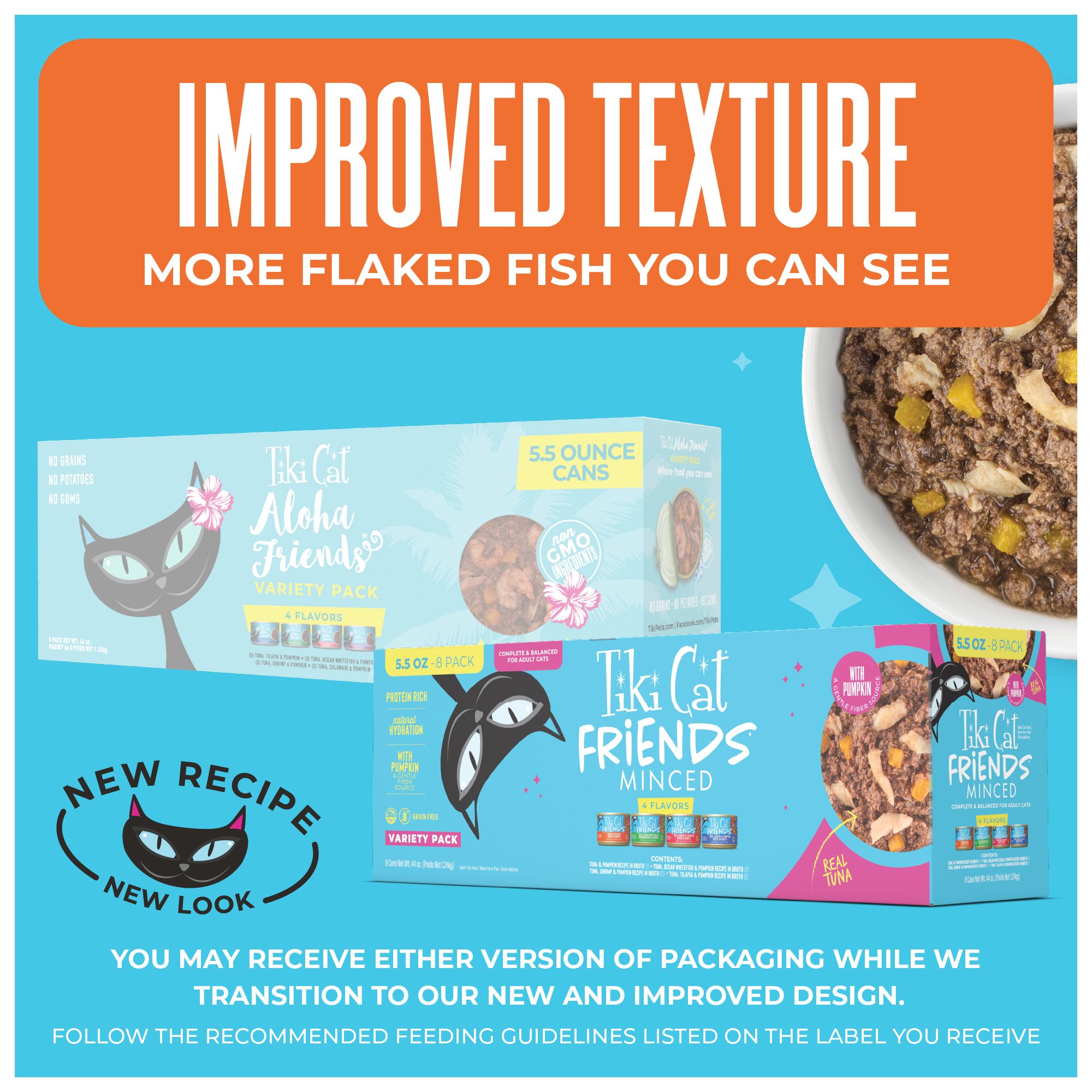 Tiki Cat Aloha Friends Tuna Variety Pack Wet Cat Food 8 x 5.5oz