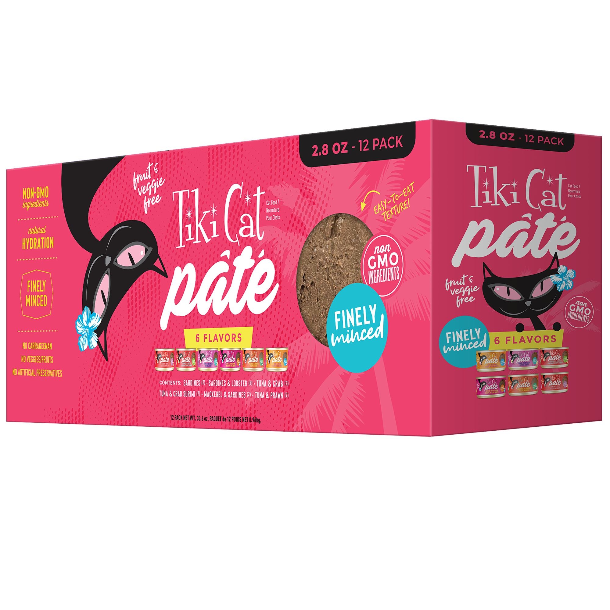 Tiki Cat Grill Pate Variety Pack Wet Cat Food 12 x 2.8oz