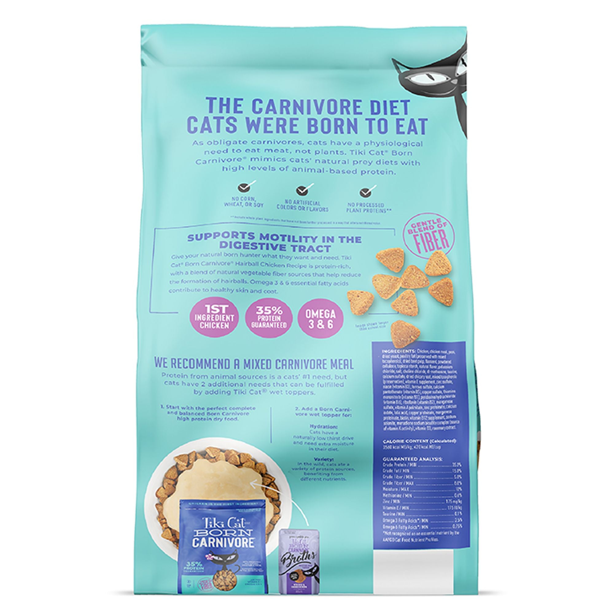 Tiki Cat Born Carnivore Hairball Chicken Recipe Dry Cat Food 6lb