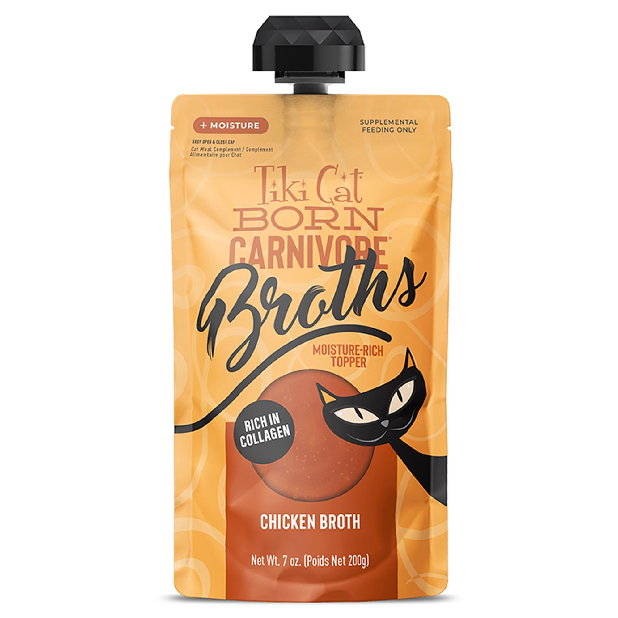Tiki Cat Born Carnivore Broths Chicken Broth Wet Cat Food Topper 7 oz