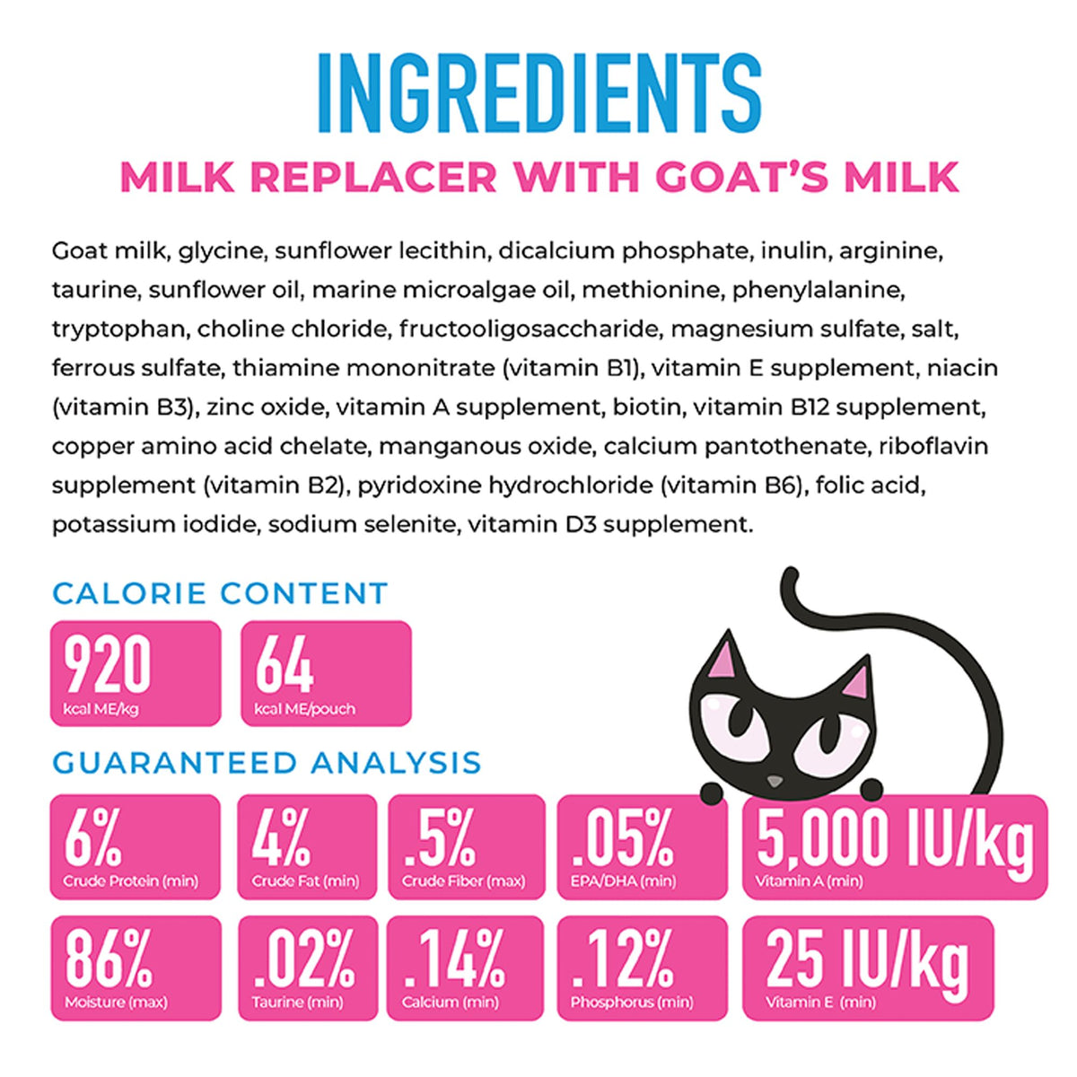 Tiki Cat Baby Milk Replacer with Goat's Milk Wet Kitten Food 6oz