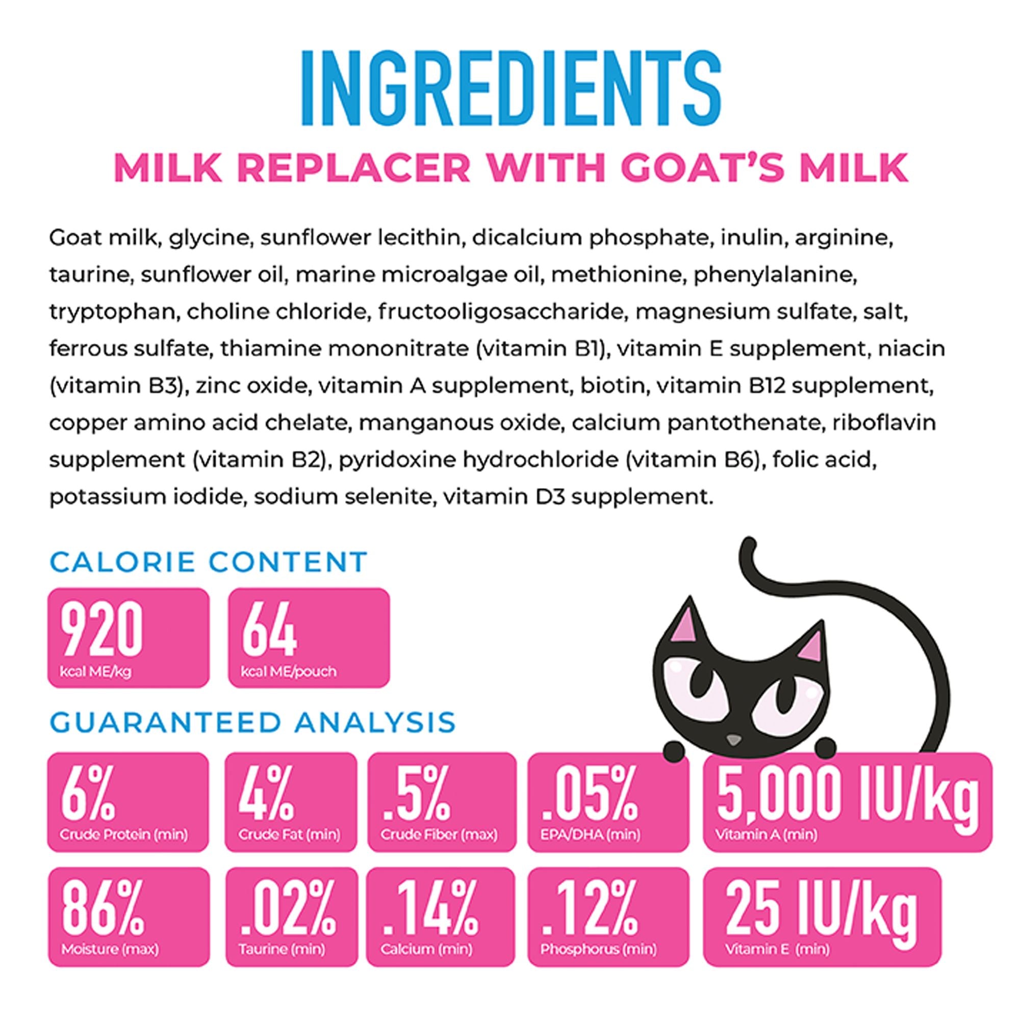Tiki Cat Baby Milk Replacer with Goat's Milk Wet Kitten Food 6oz