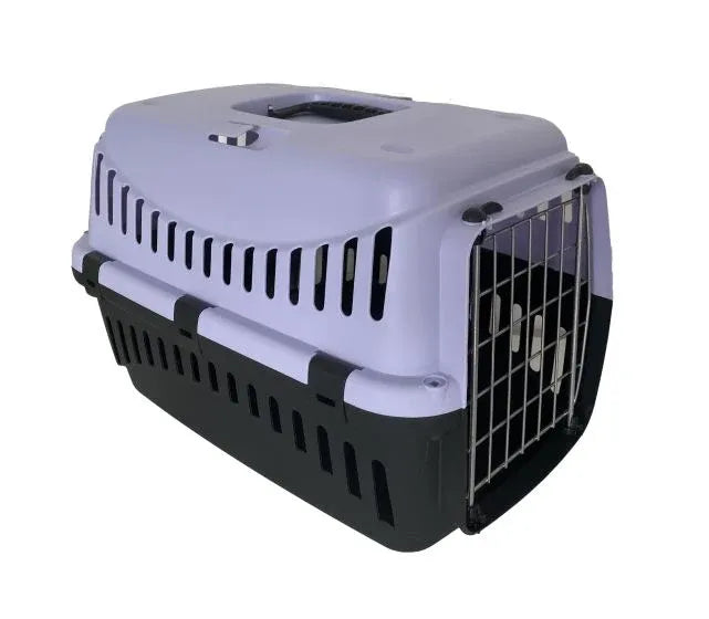 Bergamo Gipsy Eco Pet Carrier With Metal Door - Lilac, Large 58x38x38cm