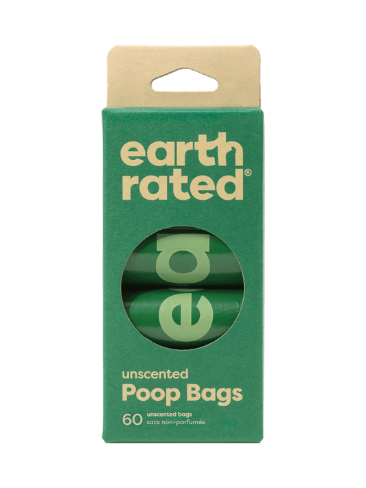 Earth rated® Unscented eco-friendly Poop Bags on Refill Rolls - 60 Bags