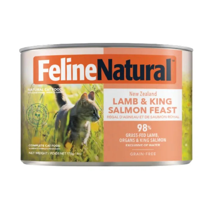 Feline Natural Canned Cat Food - Lamb & King Salmon Feast 170 g