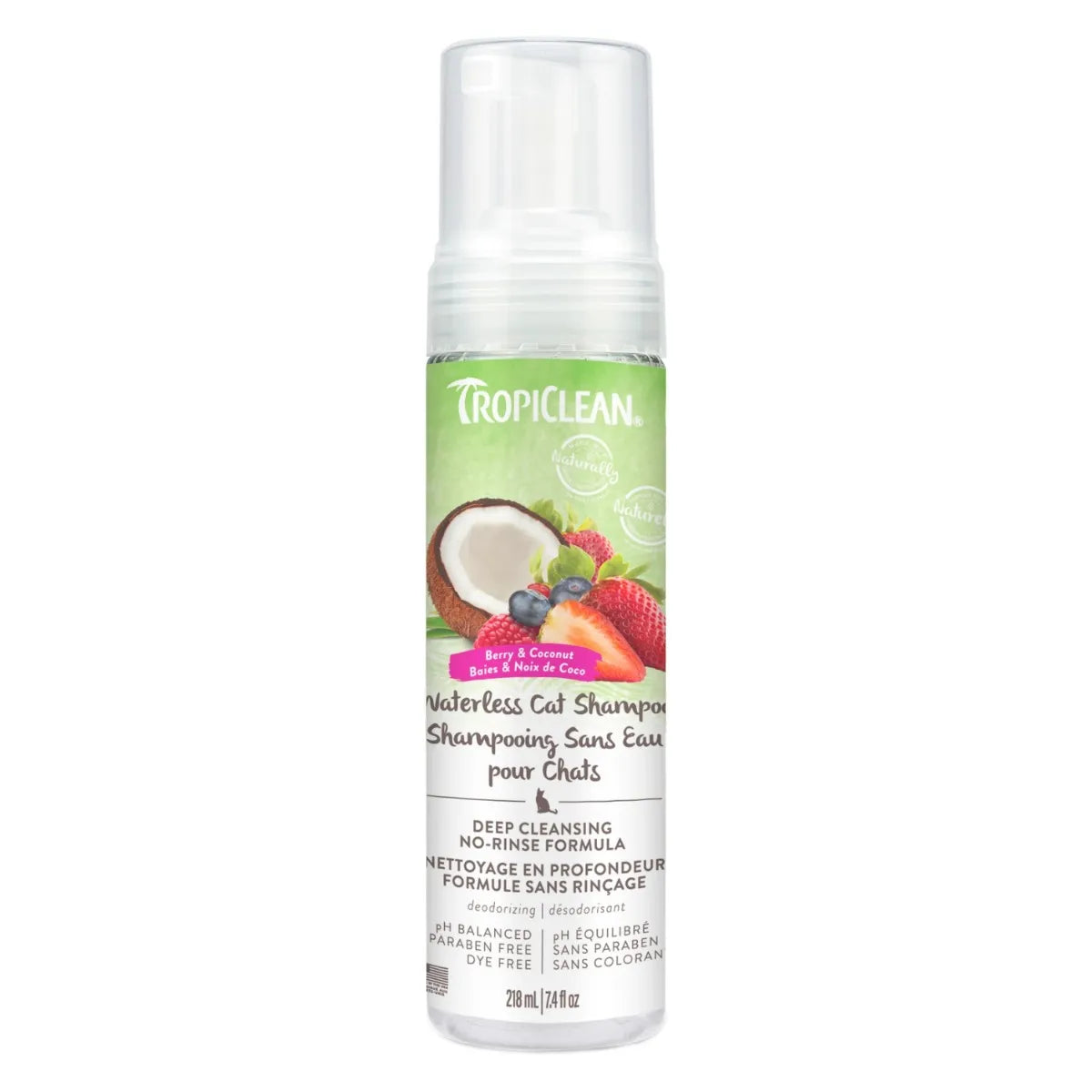 Tropiclean Waterless shampoo Berry and coconut - Deep cleaning 7.4 oz