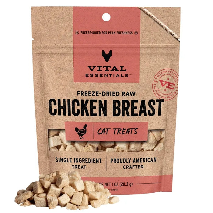 Vital Essentials Freeze-Dried Chicken Breast Cat Treats 1 oz