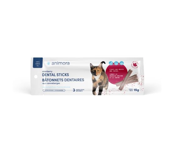 Animora Cranberry Dental Sticks For Cat, 3 Units