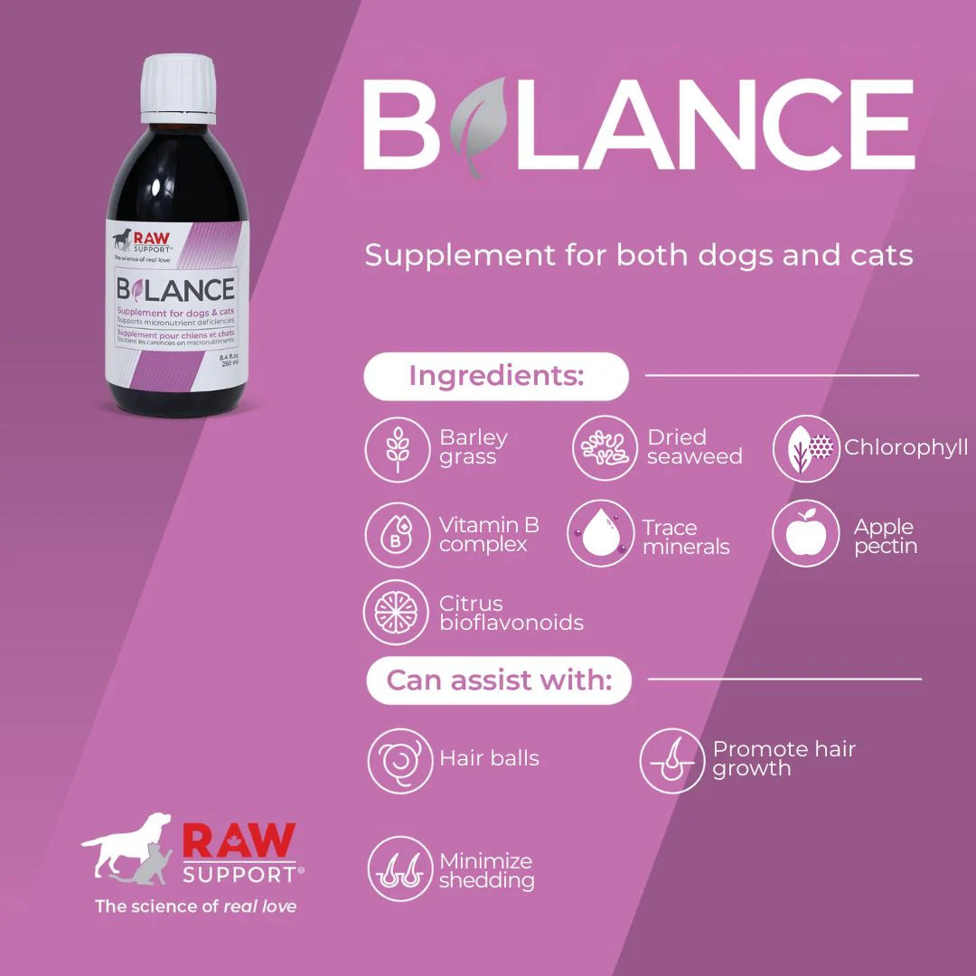 Raw Support Balance Vitamin & Mineral Supplement 250ml