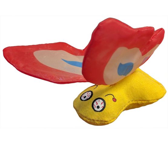Ducky World Catnip Toys - Butterflies, Red