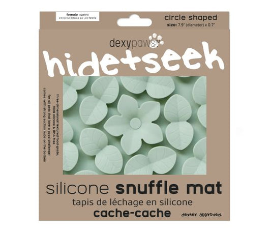 Dexypaws Silicone Snuffle Mat "hide + Seek" Circle, Sage Green