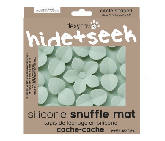 Dexypaws Silicone Snuffle Mat "hide + Seek" Circle, Sage Green