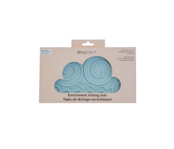 Dexypaws Enrichment Licking Mat, Cloud Shape, Sky Blue