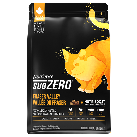 NUTRIENCE SUBZERO GRAIN FREE CAT FOOD Fraser Valley 10LB