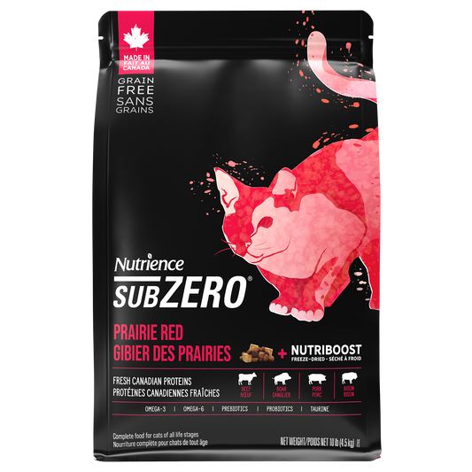 NUTRIENCE SUBZERO GRAIN FREE CAT FOOD Prairie Red 10LB