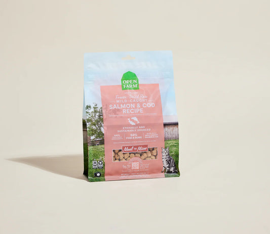 Open Farm Salmon & Cod Freeze-Dried Raw Morsels Freeze-Dried Cat Food 9oz