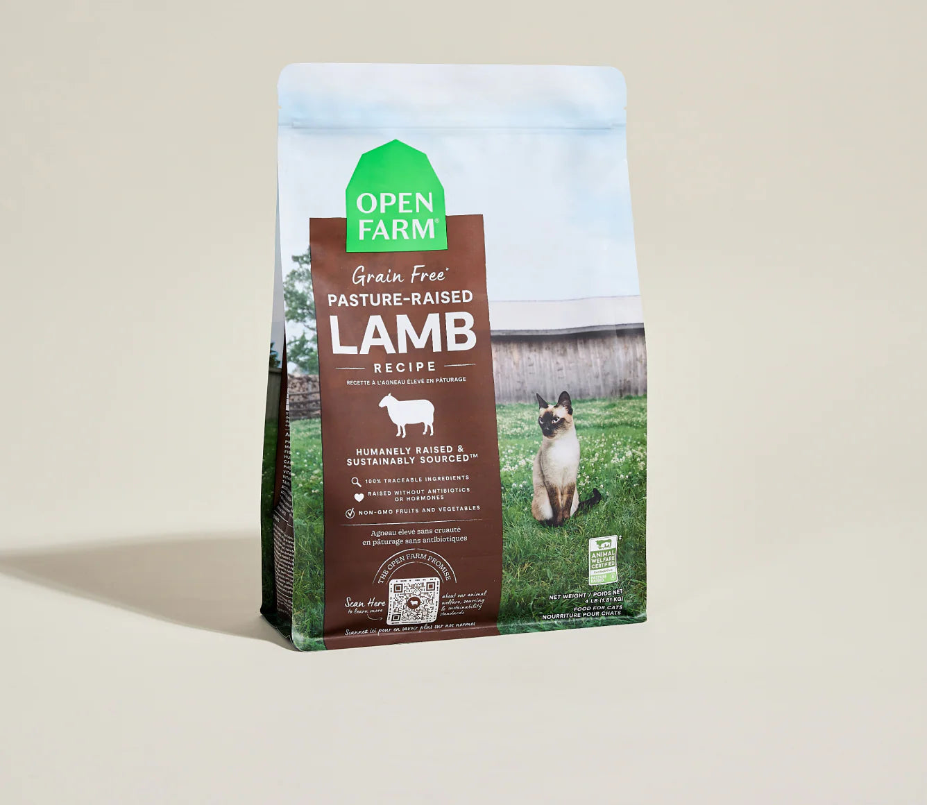 Open Farm Pasture-Raised Lamb Dry Cat Food 8 lb