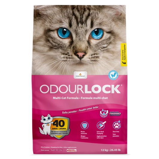 Intersand Odourlock Clumping Cat Litter Baby Powder 12 Kg