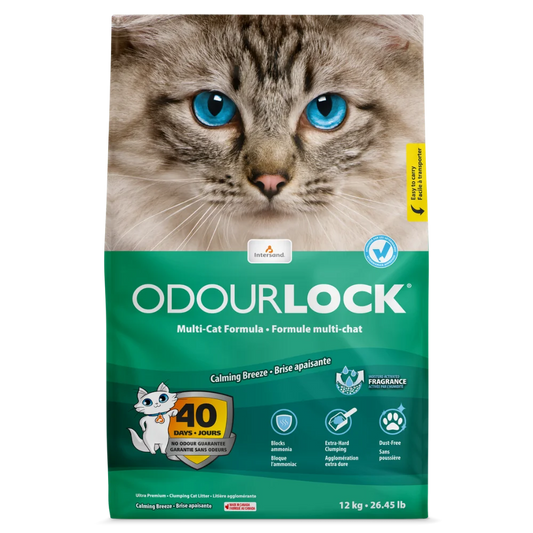 Intersand Odourlock Clumping Cat Litter Calming Breeze 12 Kg