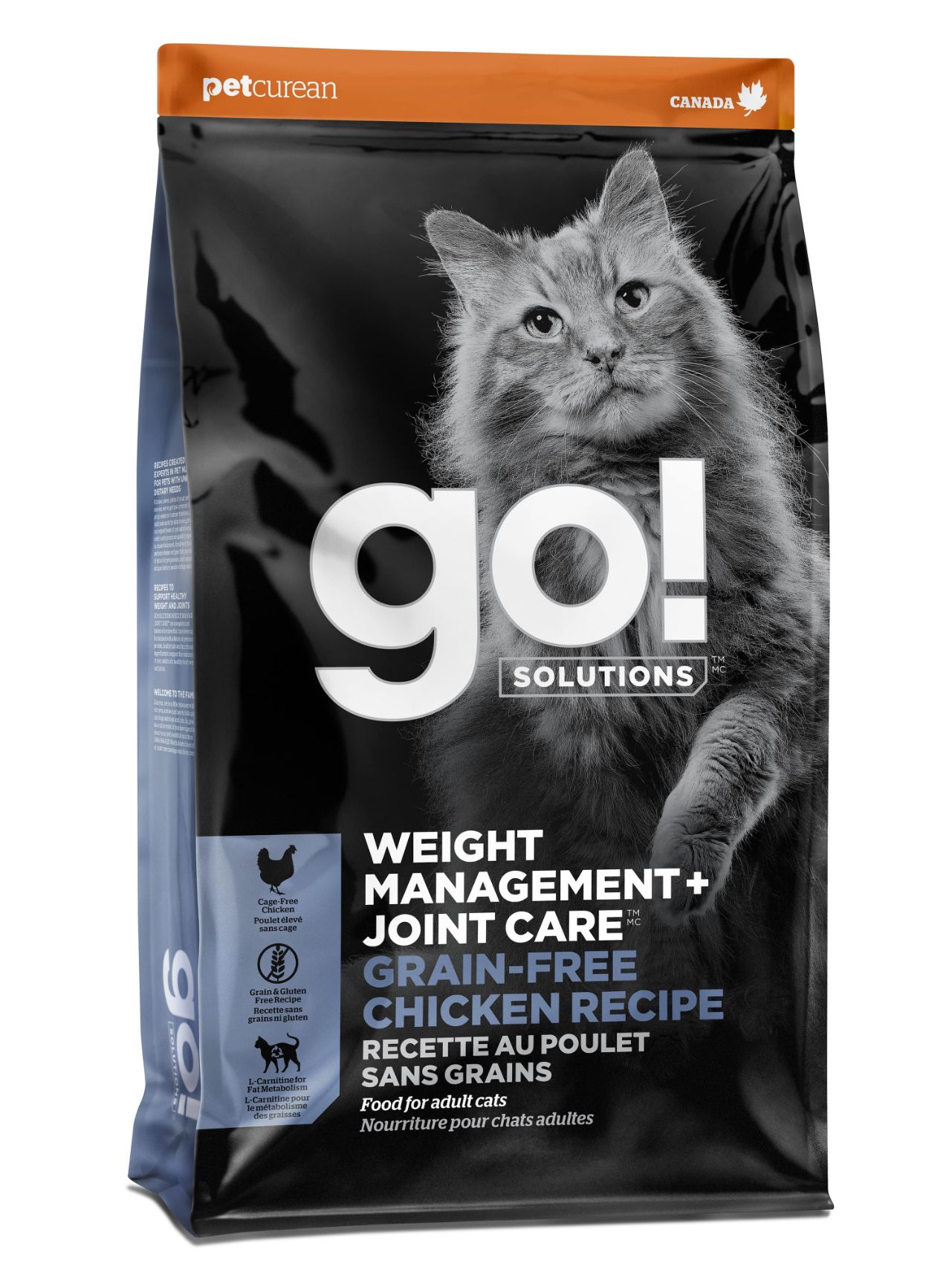 Petcurean Go! Weight Management + Joint Care Grain Free Chicken Recipe For Cat 16 Lbs
