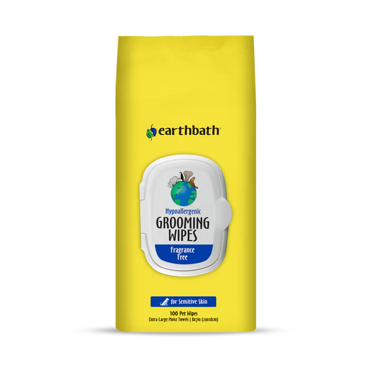earthbath Hypo-Allergenic Grooming Wipes Fragrance Free (100 ct)
