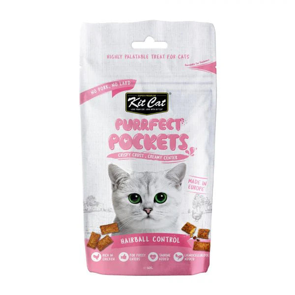 Kit Cat Purrfect Pockets Hairball Control Cat Treat 60g