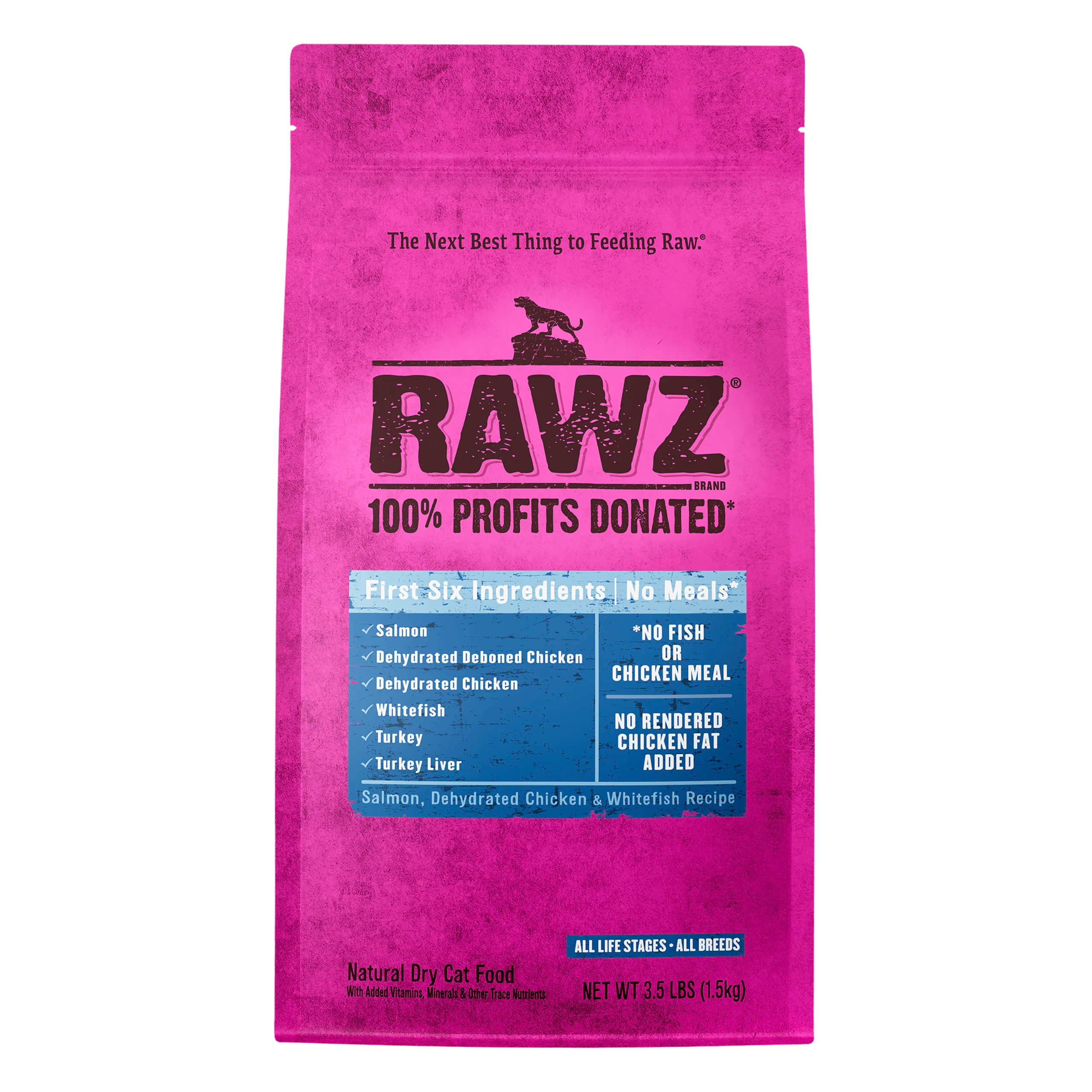 RAWZ Salmon, Dehydrated Chicken & Whitefish Recipe Dry Cat Food 7.8 lb