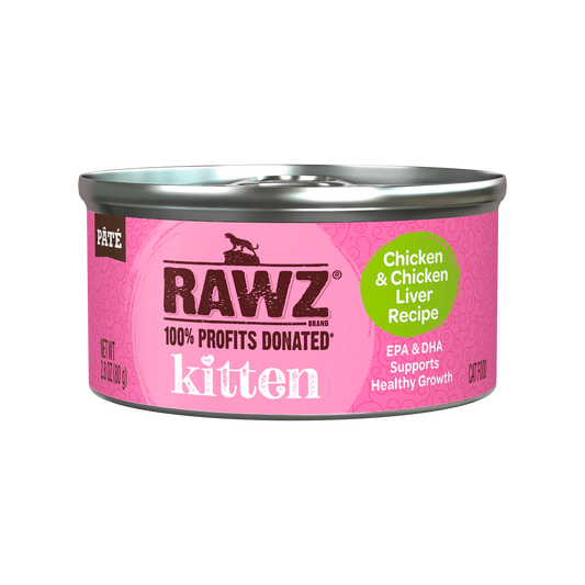 RAWZ Kitten Chicken & Chicken Liver Wet Cat Food 2.8 oz