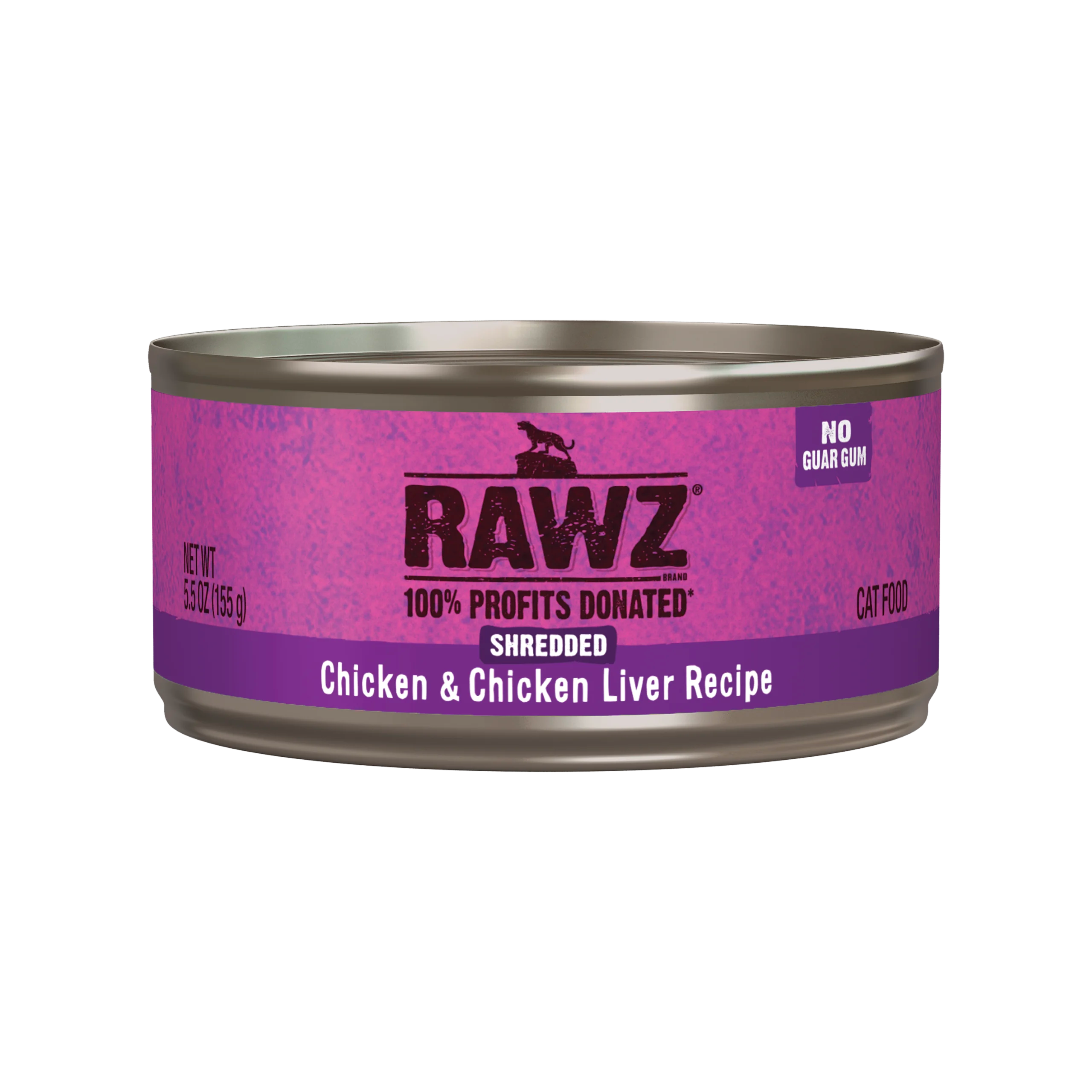 RAWZ Shredded Chicken & Chicken Liver Wet Cat Food 5.5 oz