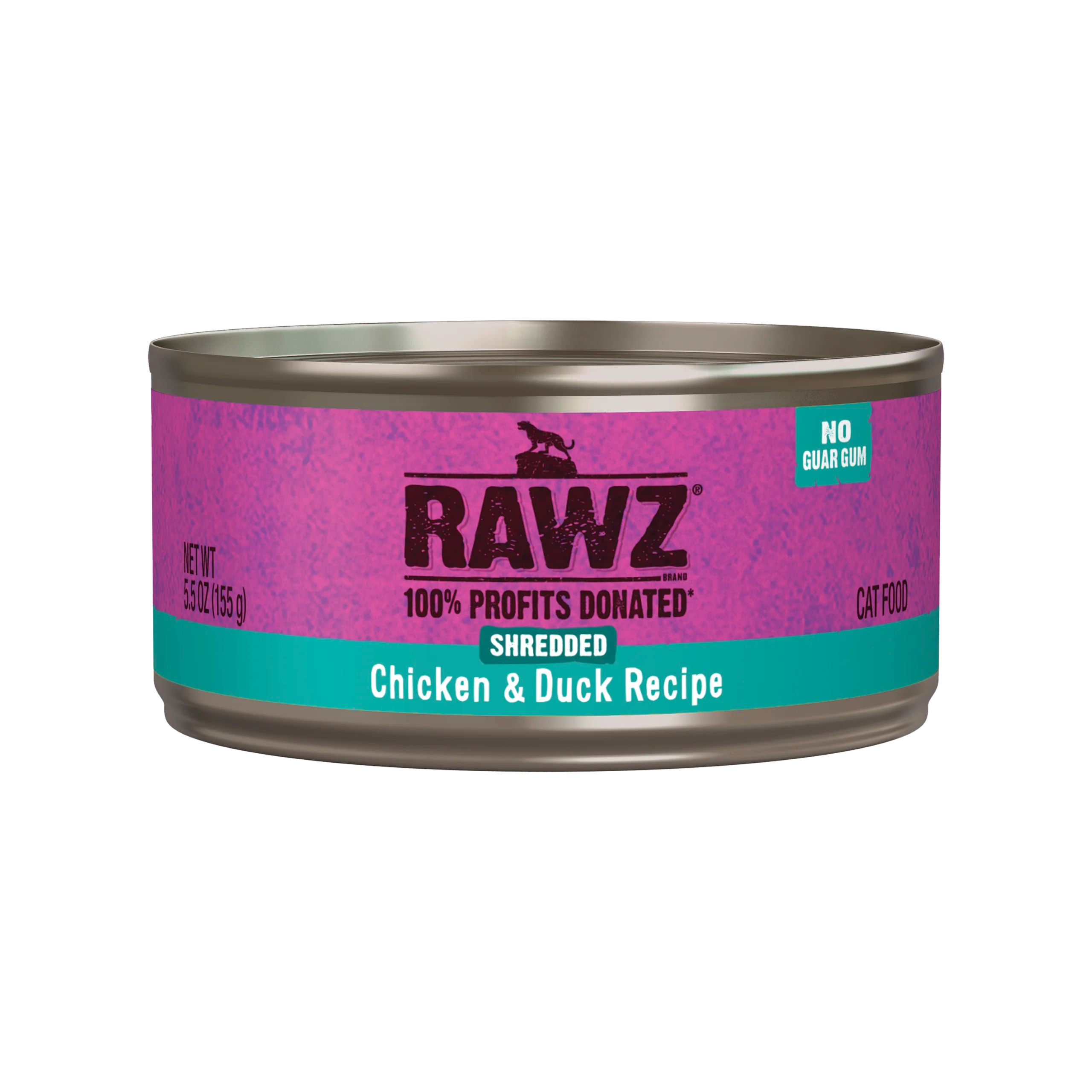 RAWZ Shredded Chicken & Duck Recipe Wet Cat Food 5.5 oz