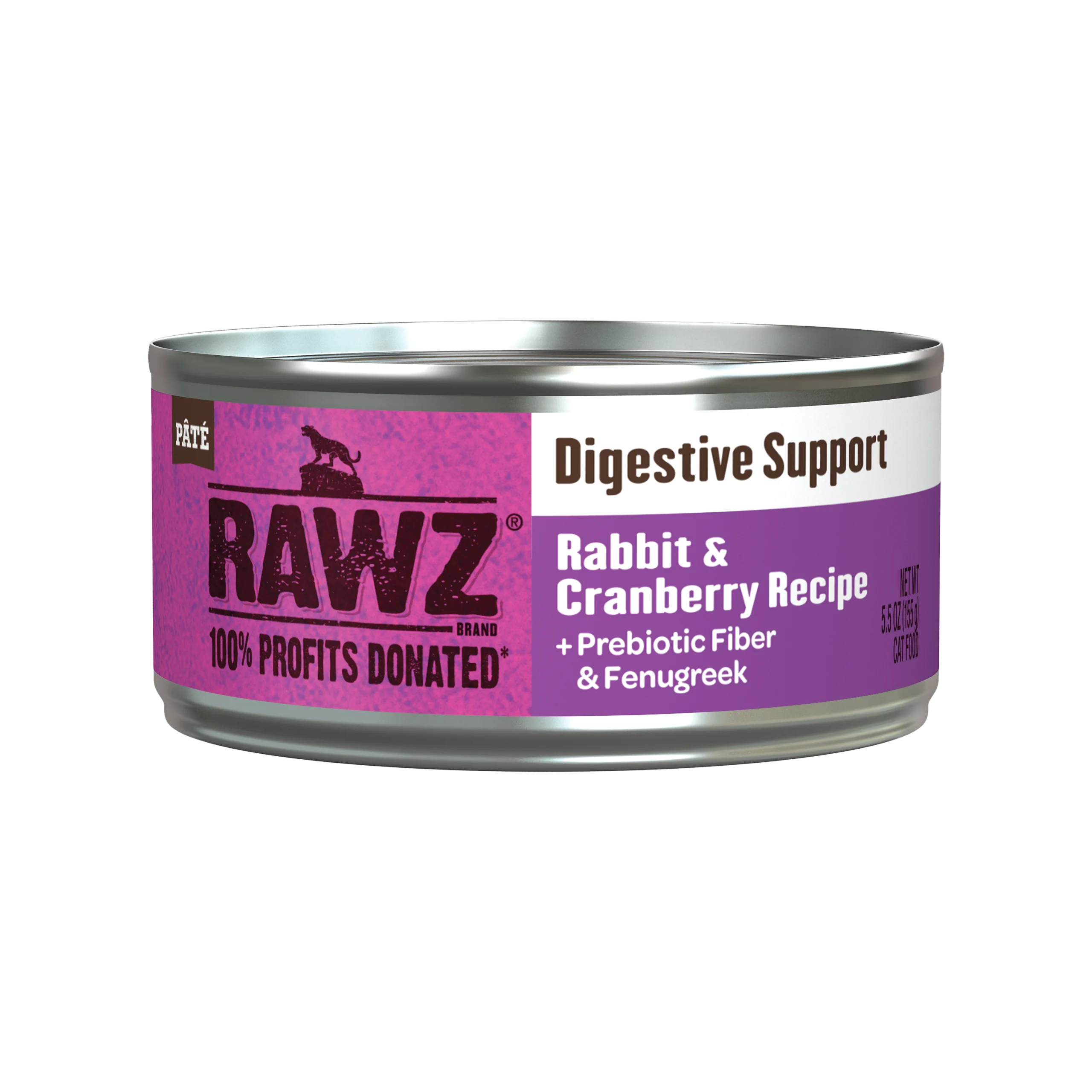 RAWZ Digestive Support Rabbit & Cranberry Wet Cat Food 5.5oz