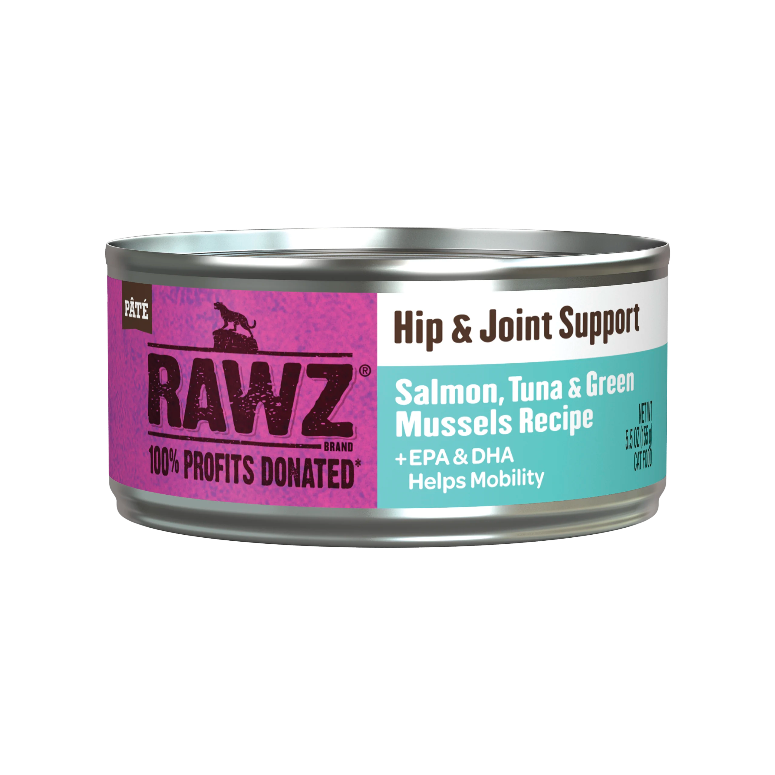 RAWZ Hip & Joint Salmon & Green Mussels Wet Cat Food 5.5oz